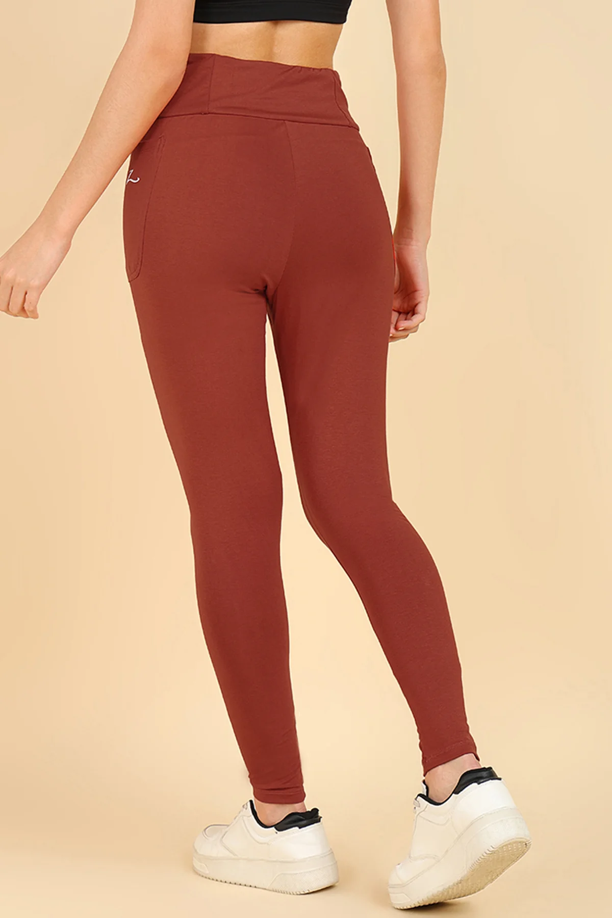 High Waist Rust Mom Legging - Image 5