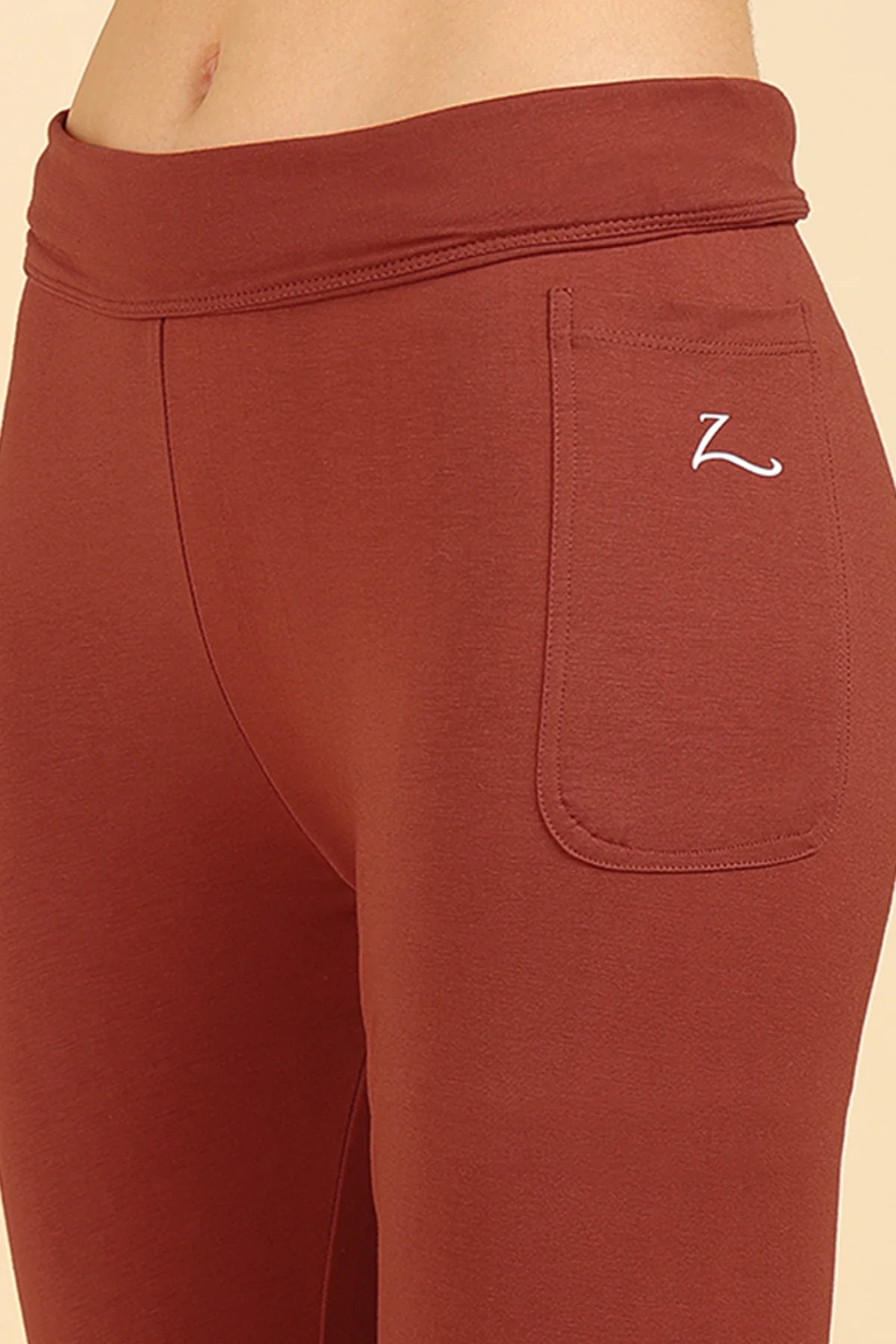 High Waist Rust Mom Legging - Image 6