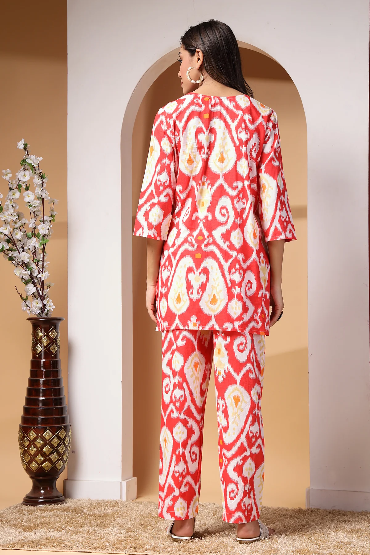 Ikat Illusion Maternity and Feeding Friendly  Kurta Set - Image 5