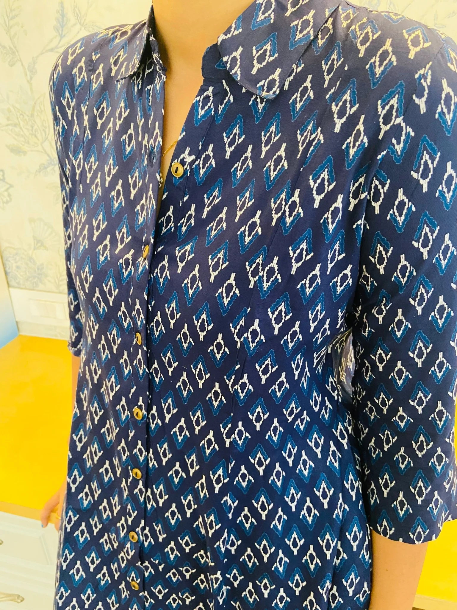 Midnight Mirage Maternity Feeding Kurti with Pocket - Image 3