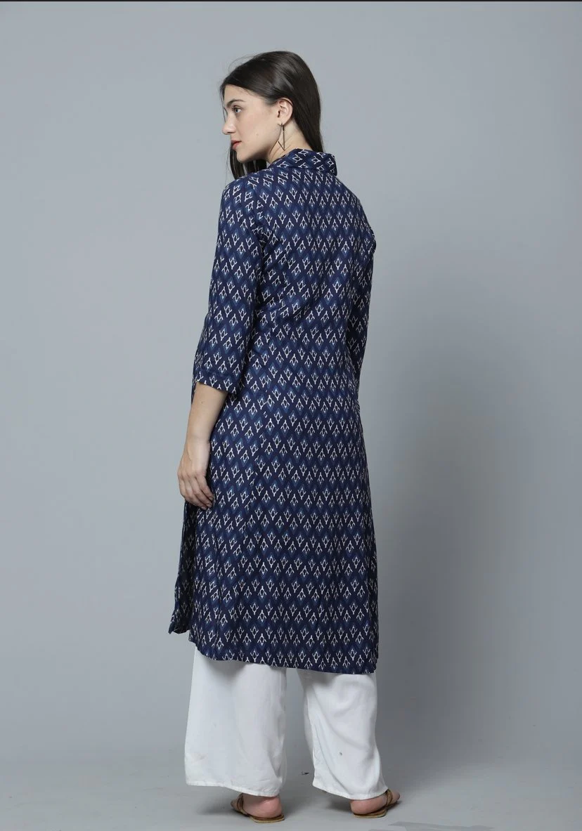 Midnight Mirage Maternity Feeding Kurti with Pocket - Image 5