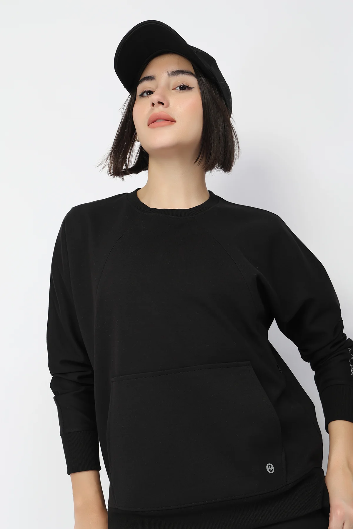 Laya Maternity Feeding Sweatshirt - Black - Image 8