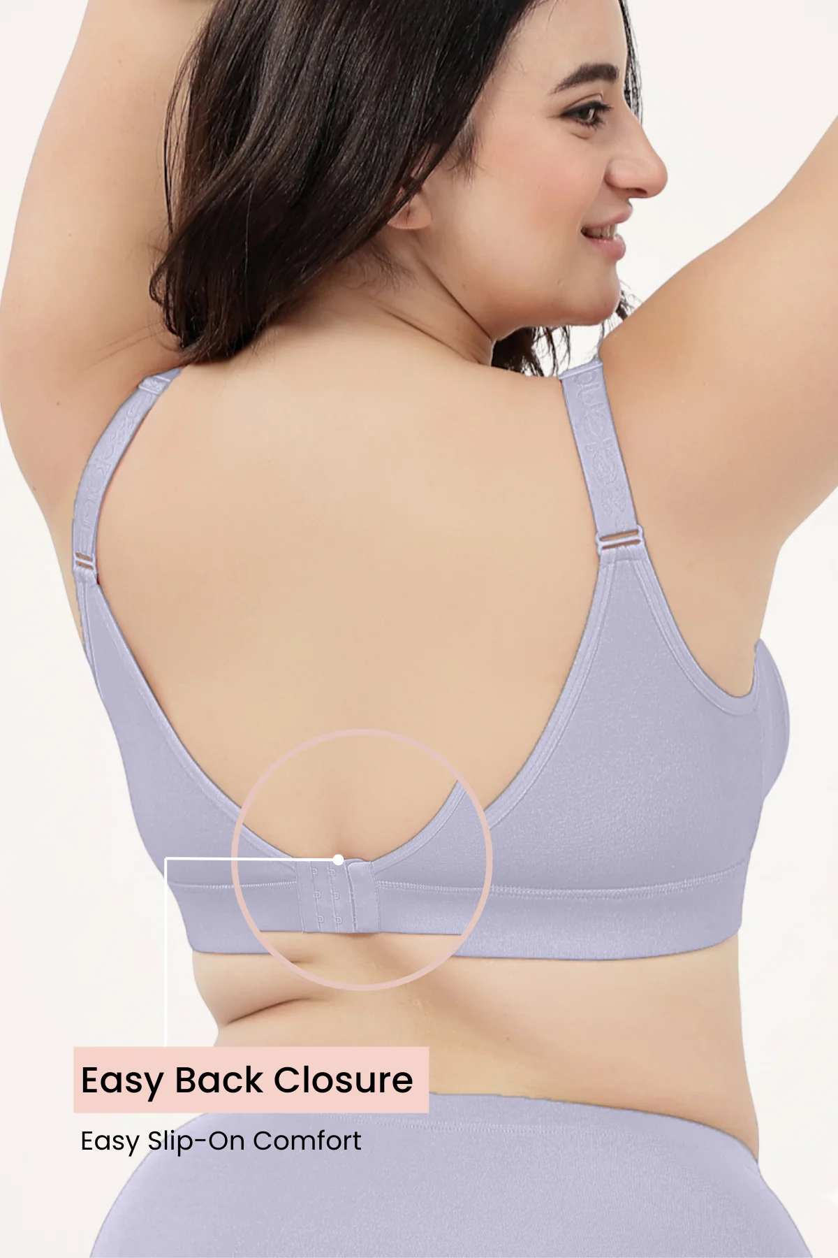 Lira Ribbed Cotton Nursing Padded Bra - M-Blue - Image 3