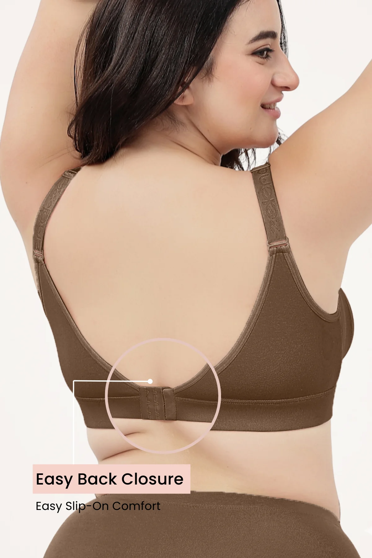 Lira Ribbed Cotton Nursing Padded Bra - Mocha - Image 3