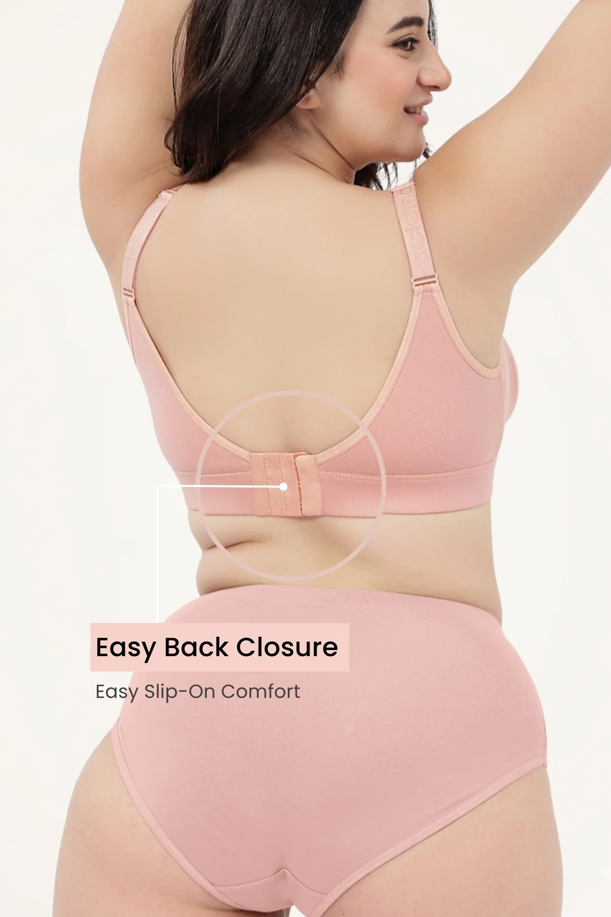 Lira Ribbed Cotton Nursing Padded Bra - Rose Gold - Image 4