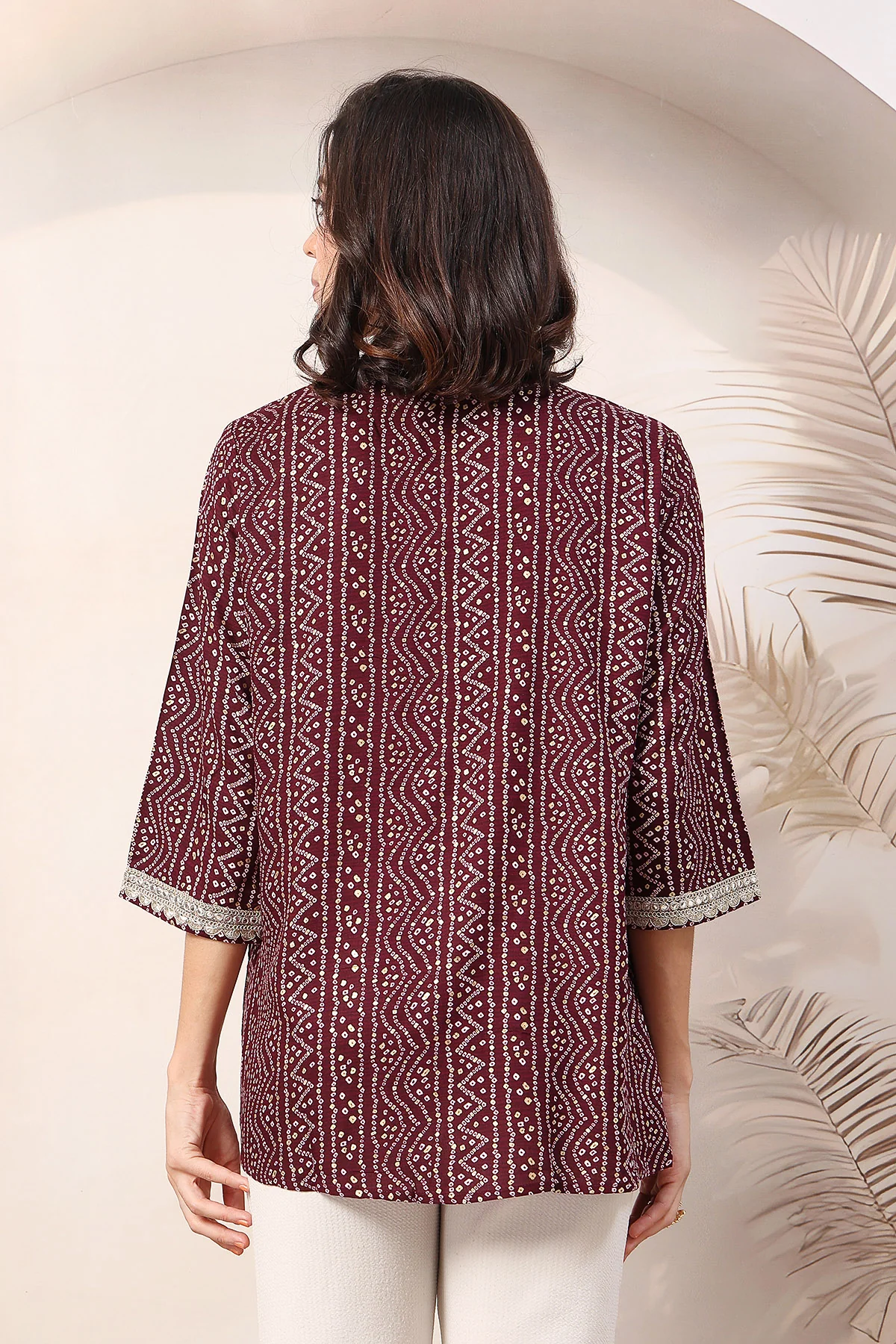 Maroon Elegant Essence Zipless Maternity Feeding Top - Image 9