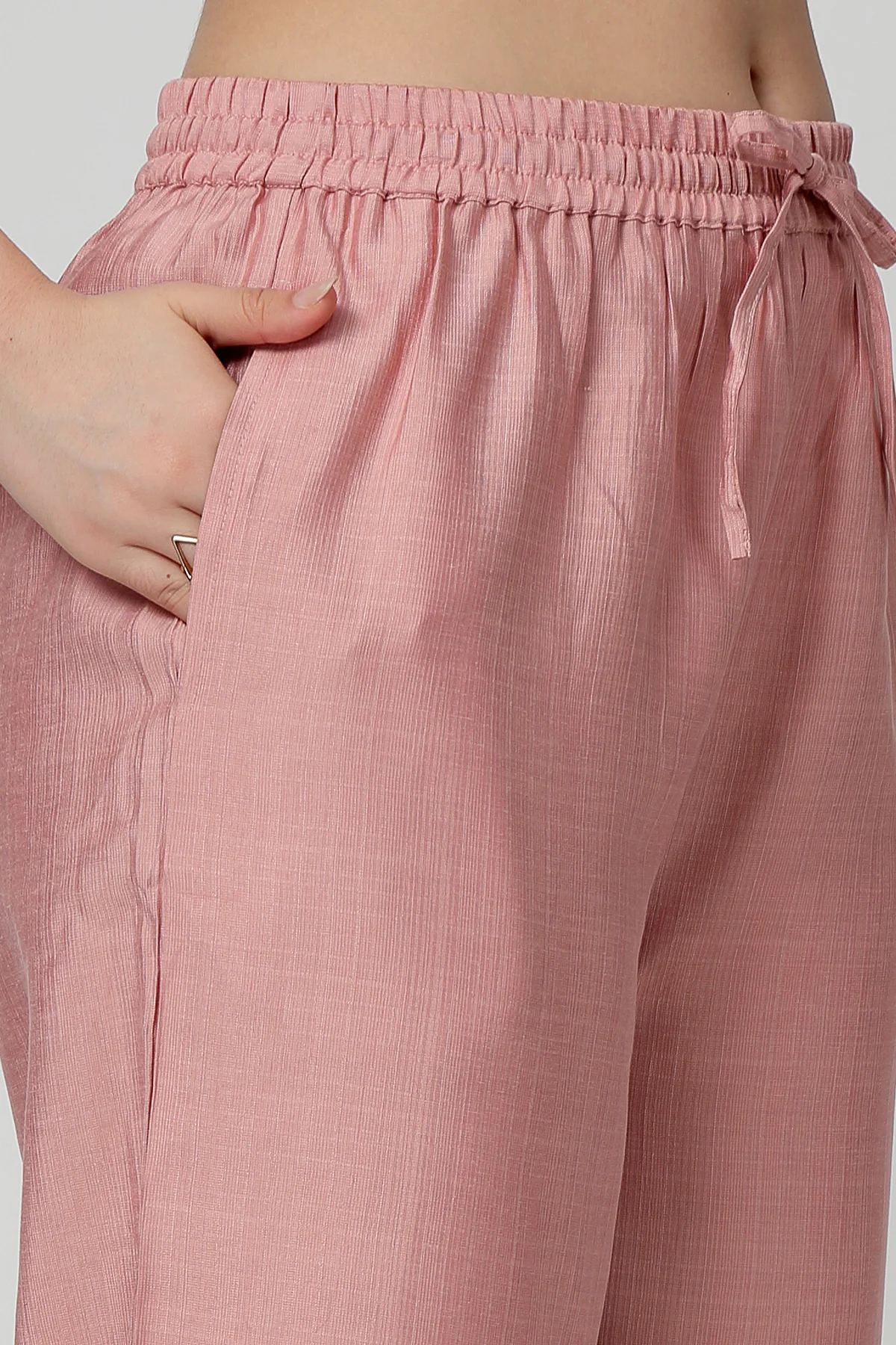 Maternity Zipless Feeding Suit Set with Dupatta - Peach - Image 5
