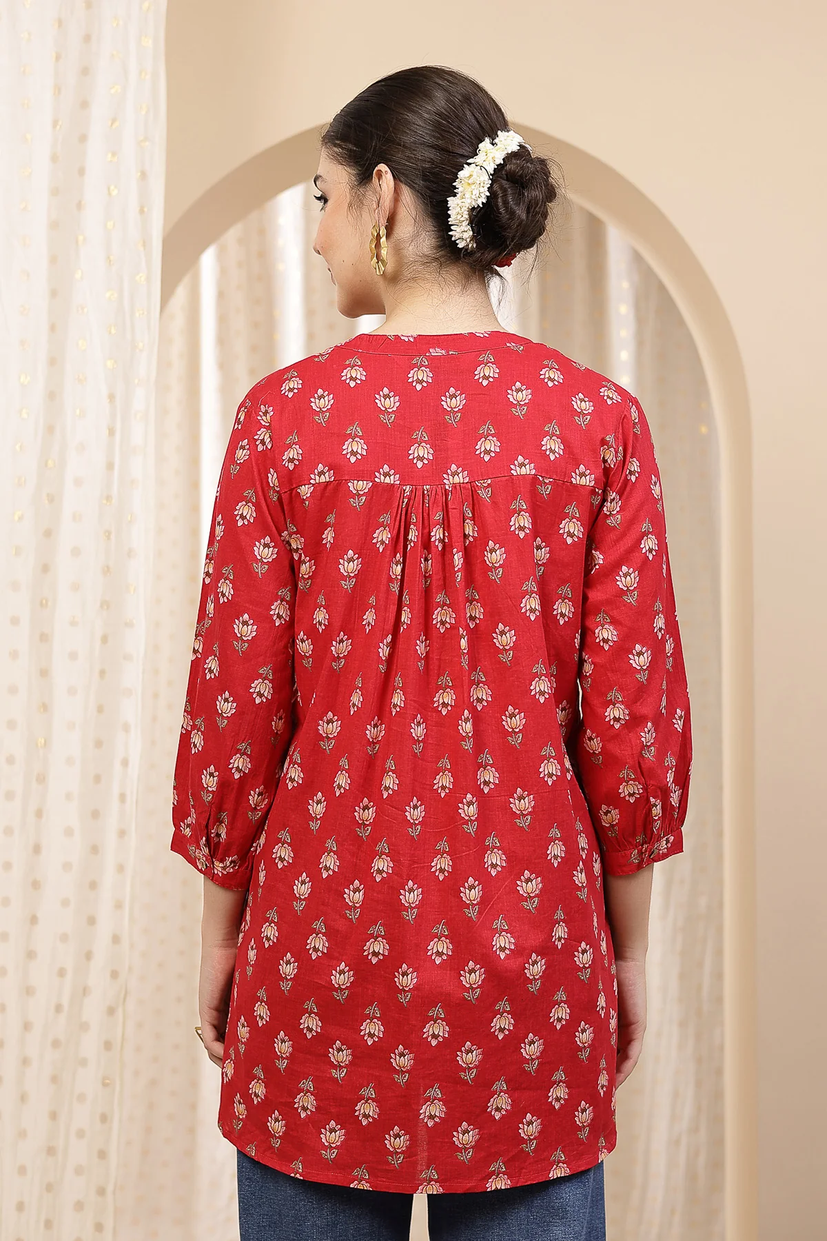 Maternity Zipless Feeding Peplum Top - Rust - Image 3