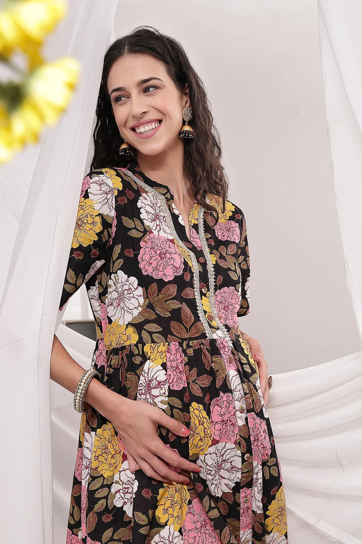 Mehr – The Festive Zipless Feeding Lapel Dress- Dark Wine - Image 6