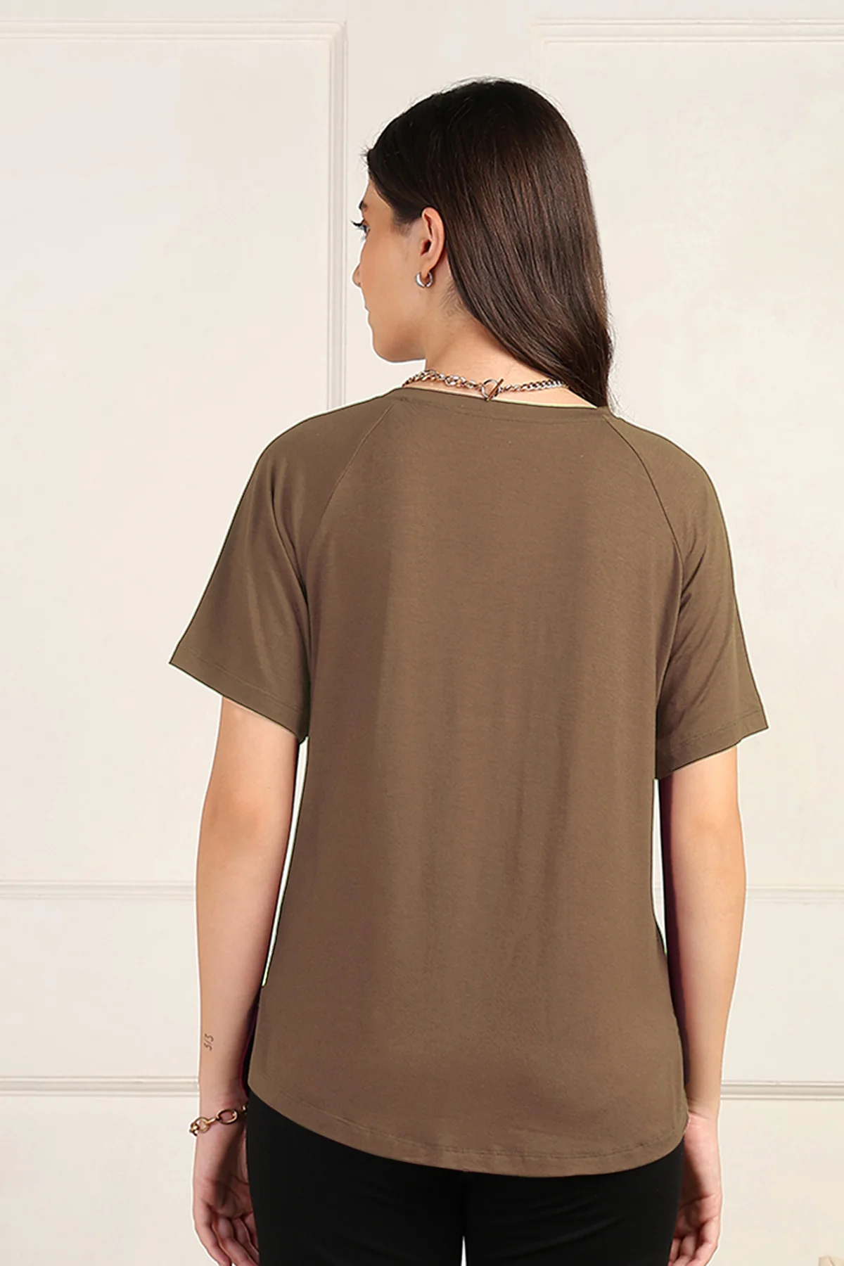 Mocha Maternity Nursing Top & Shorts Set - Image 8