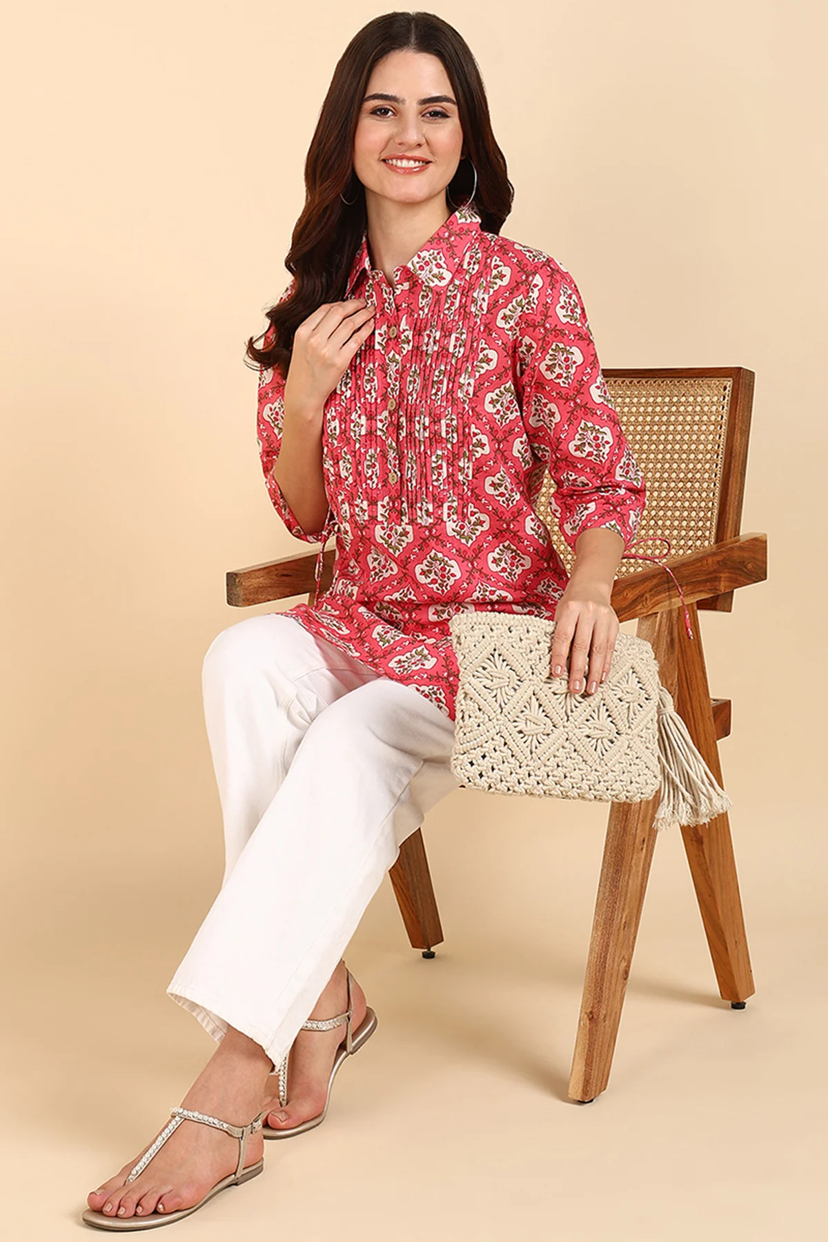 Multicolor 100% Cotton Zipless Maternity Kurti Top - Image 8