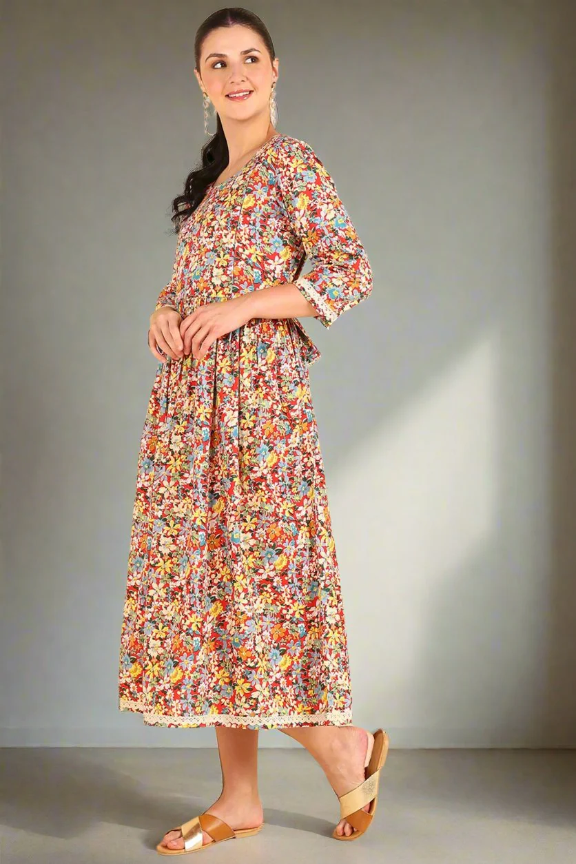 Bloom Anarkali Feeding Kurti - Image 11