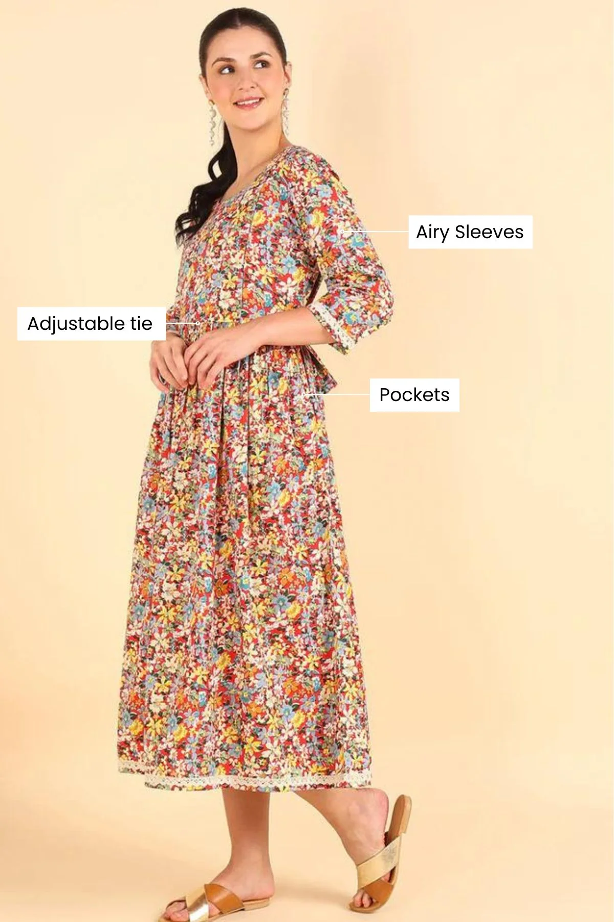 Bloom Anarkali Feeding Kurti - Image 3