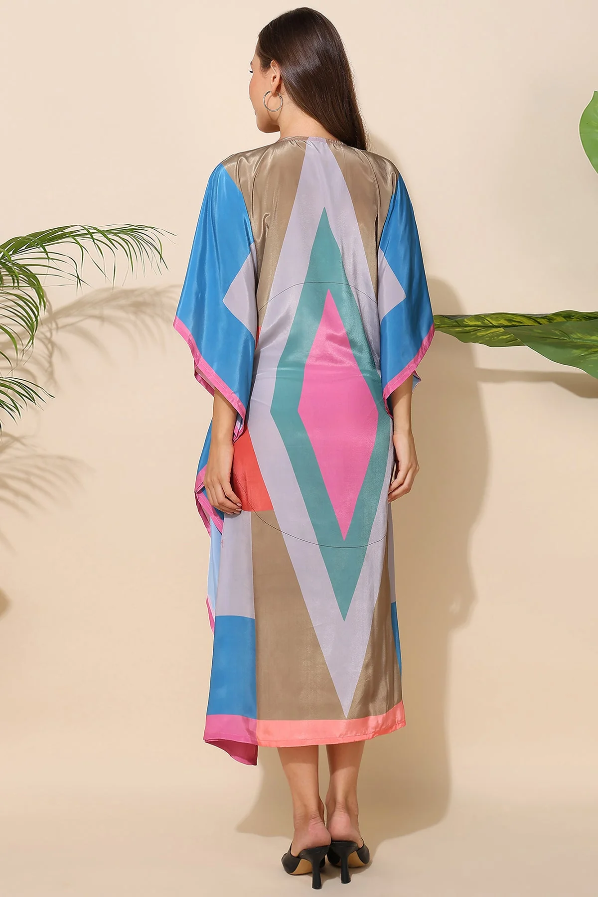 Multicolor Maternity Zipless Feeding Kaftan - Image 4