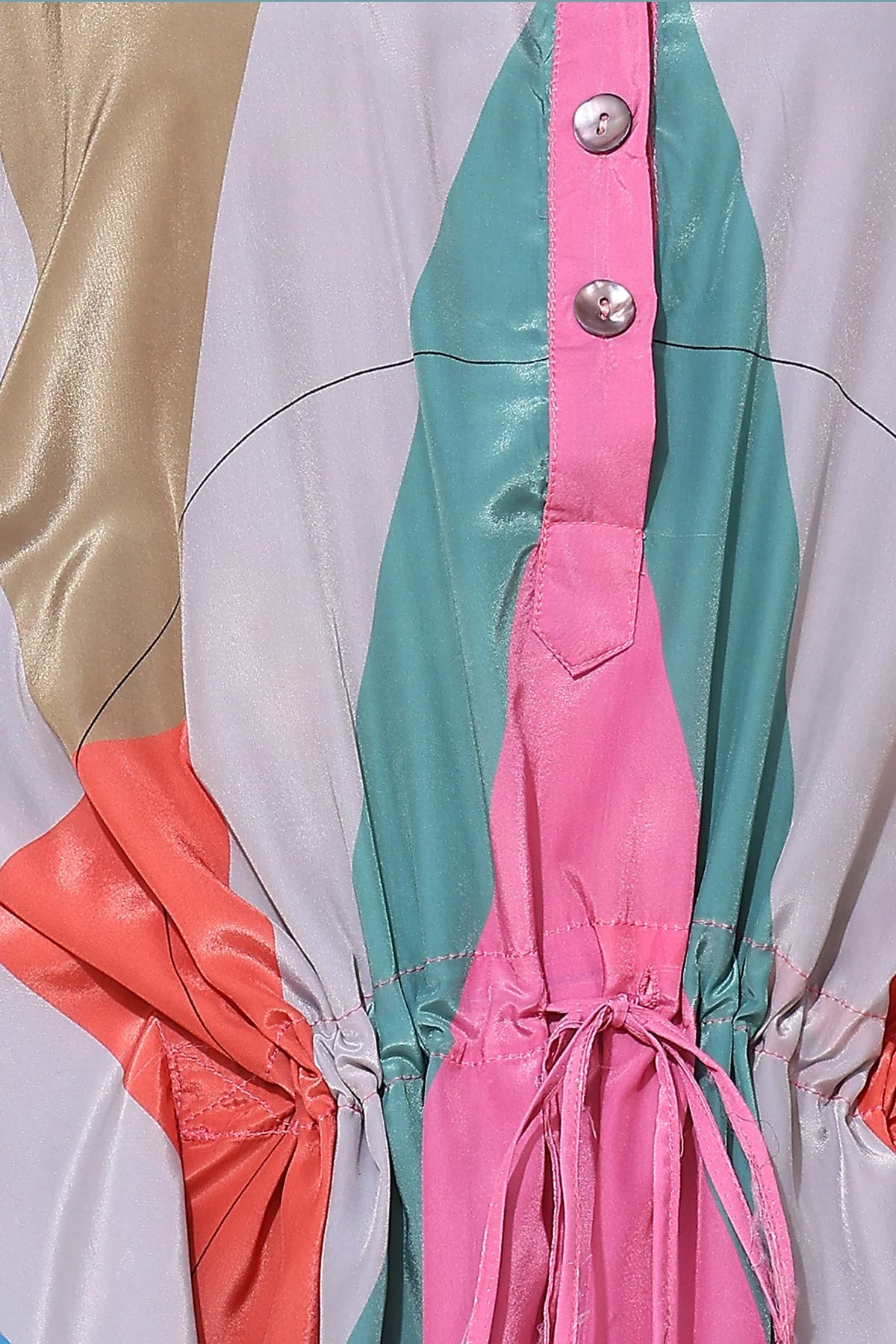 Multicolor Maternity Zipless Feeding Kaftan - Image 9