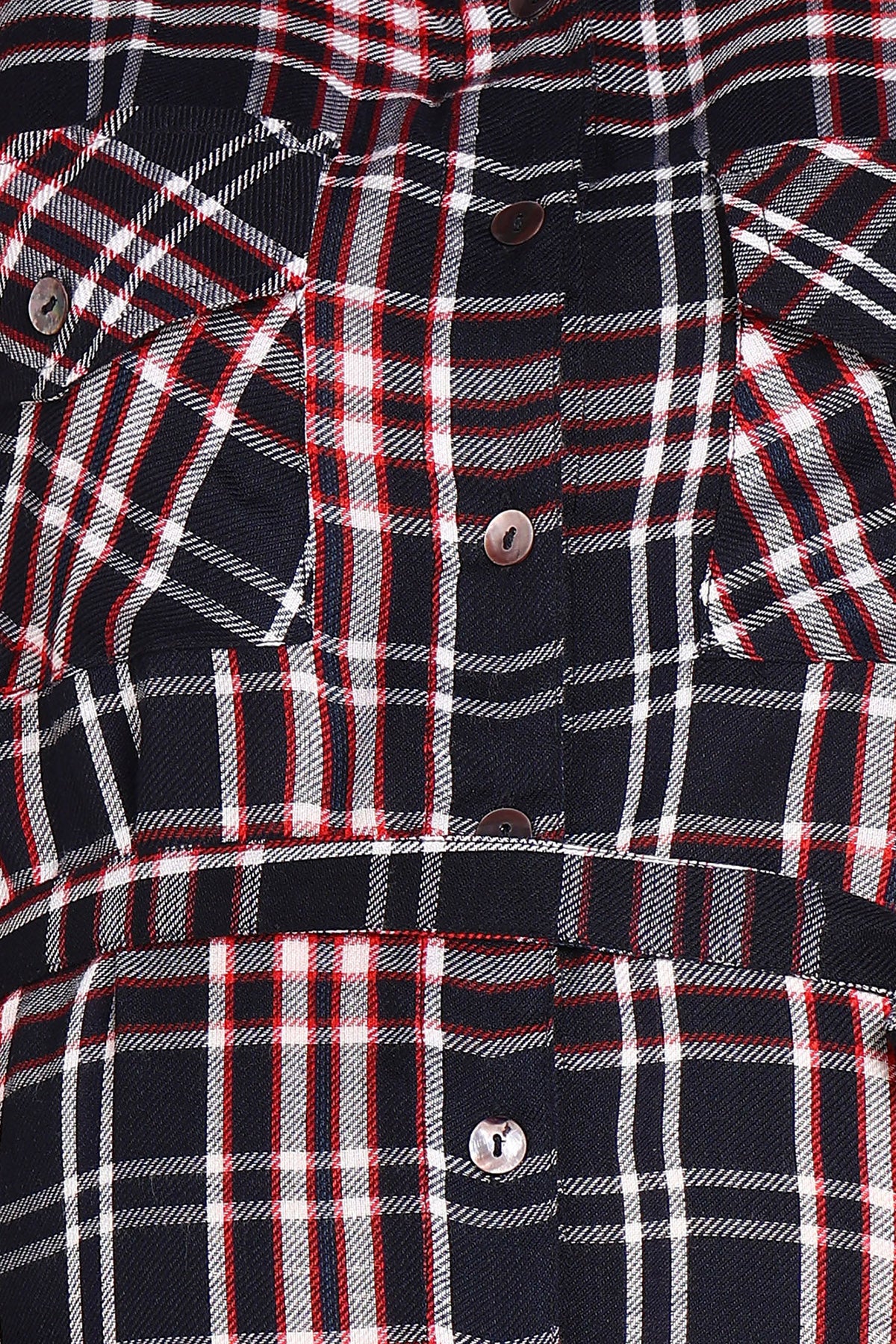 Navy Blue 100% Viscose Rayon Check Shirt Zipless Feeding Dress - Image 9