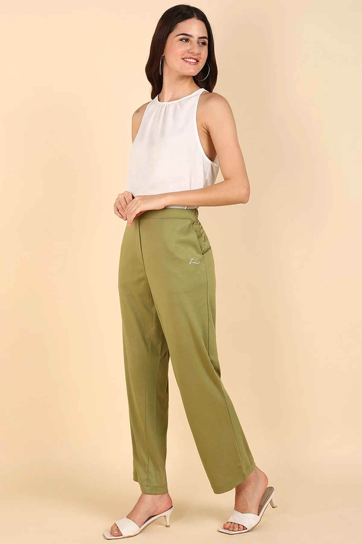 Olive Flare Pants (Pregnancy & Postpartum) - Image 6