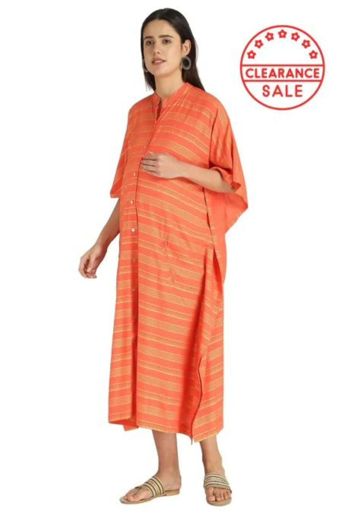 Orange Maternity Kaftan - Image 2