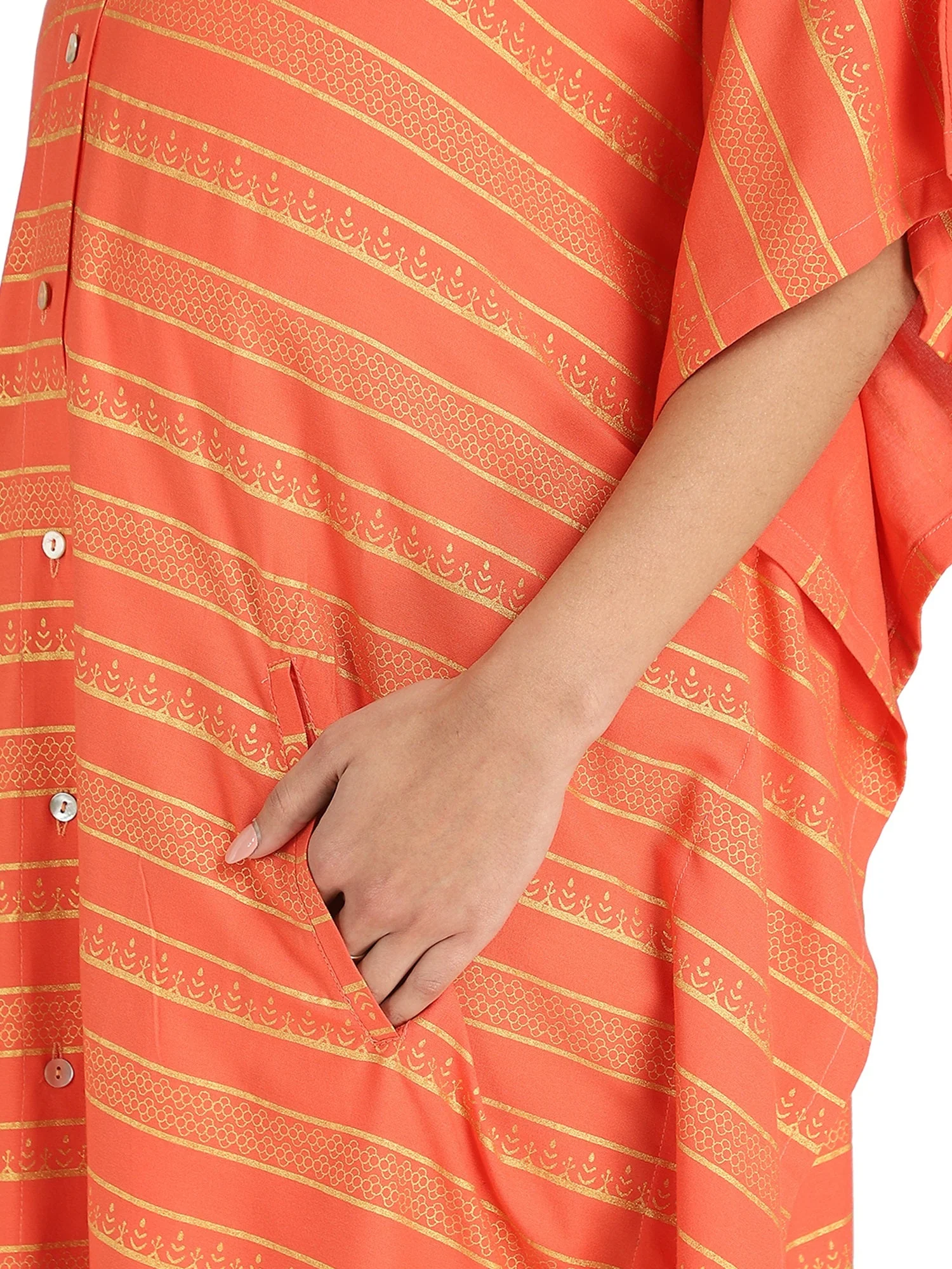 Orange Maternity Kaftan - Image 5