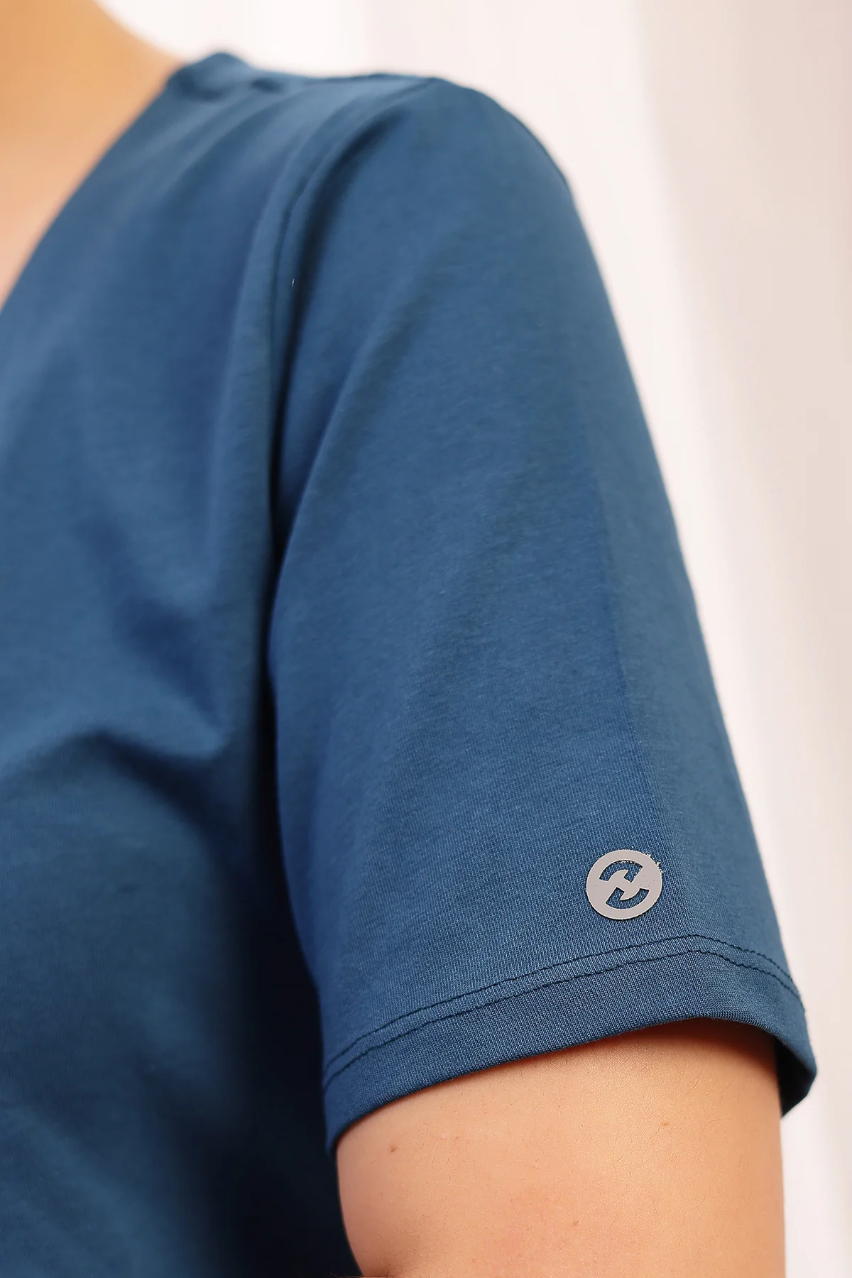 Pleated Cotton Maternity Nursing Top - Airforce - Image 7
