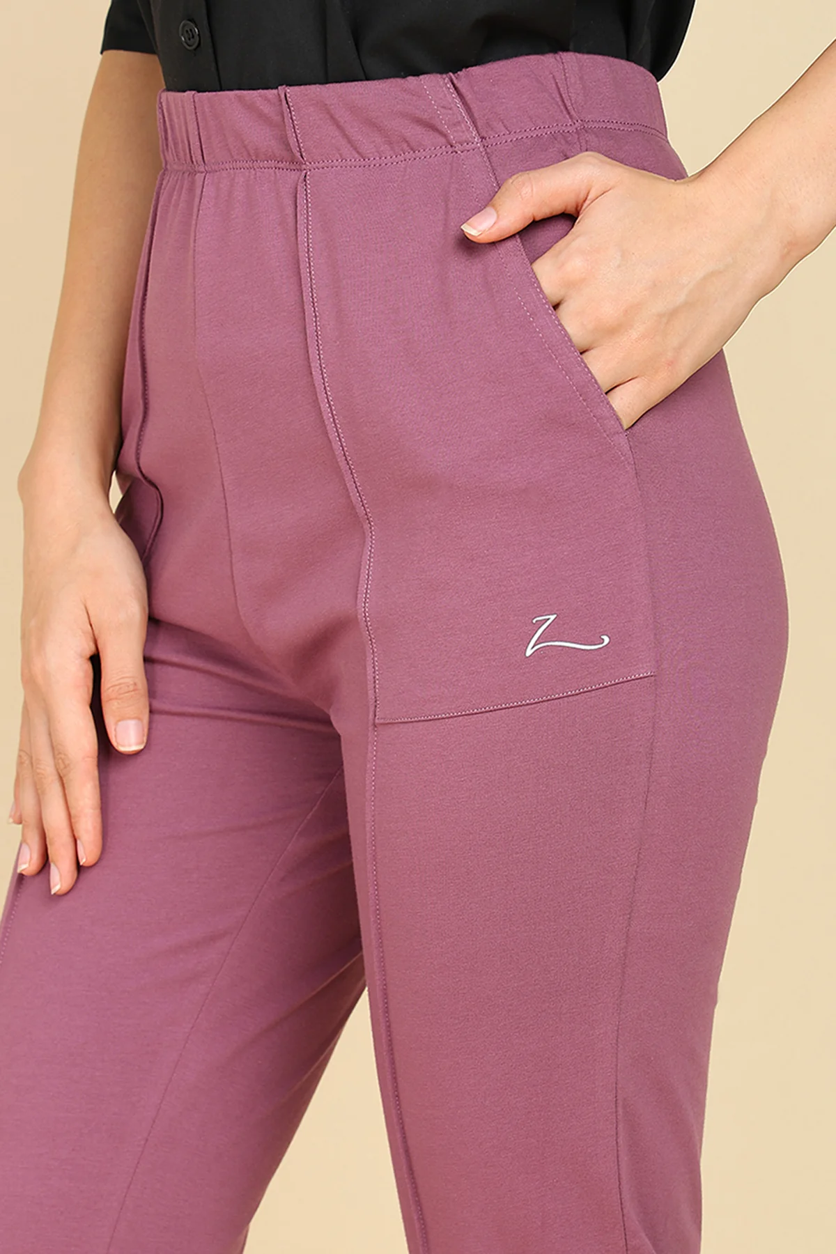 Pleated Pants Cotton Rosewood Maternity Pants (Pregnancy & Postpartum) - Image 11
