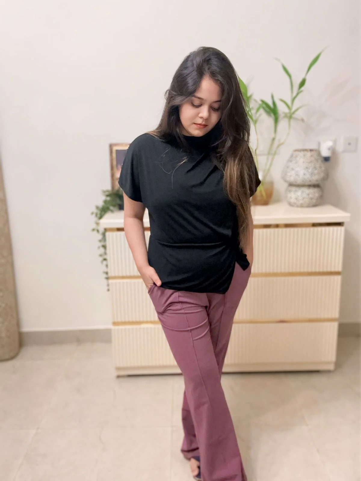 Pleated Pants Cotton Rosewood Maternity Pants (Pregnancy & Postpartum) - Image 15