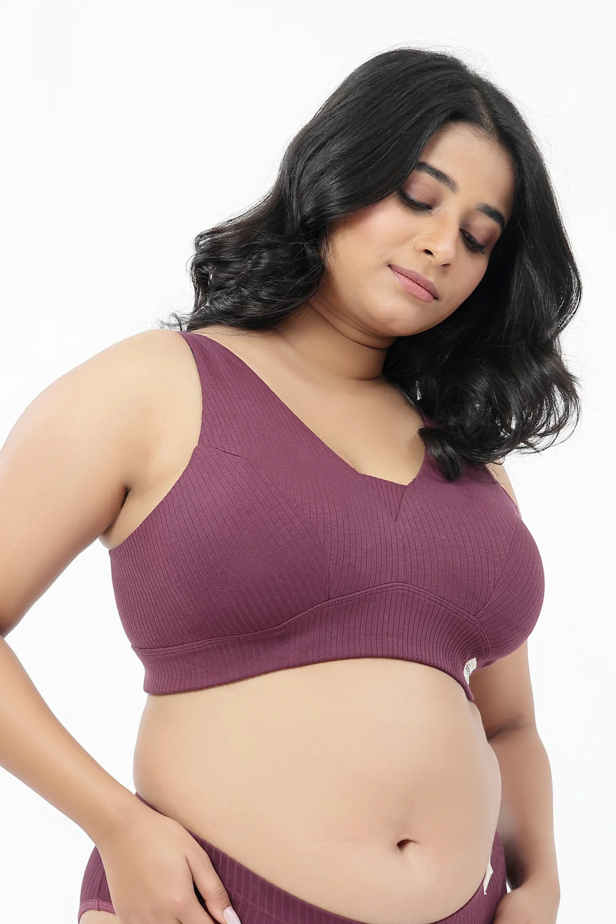 Sera Broad-Rib Bra - Dark Berry - Image 12