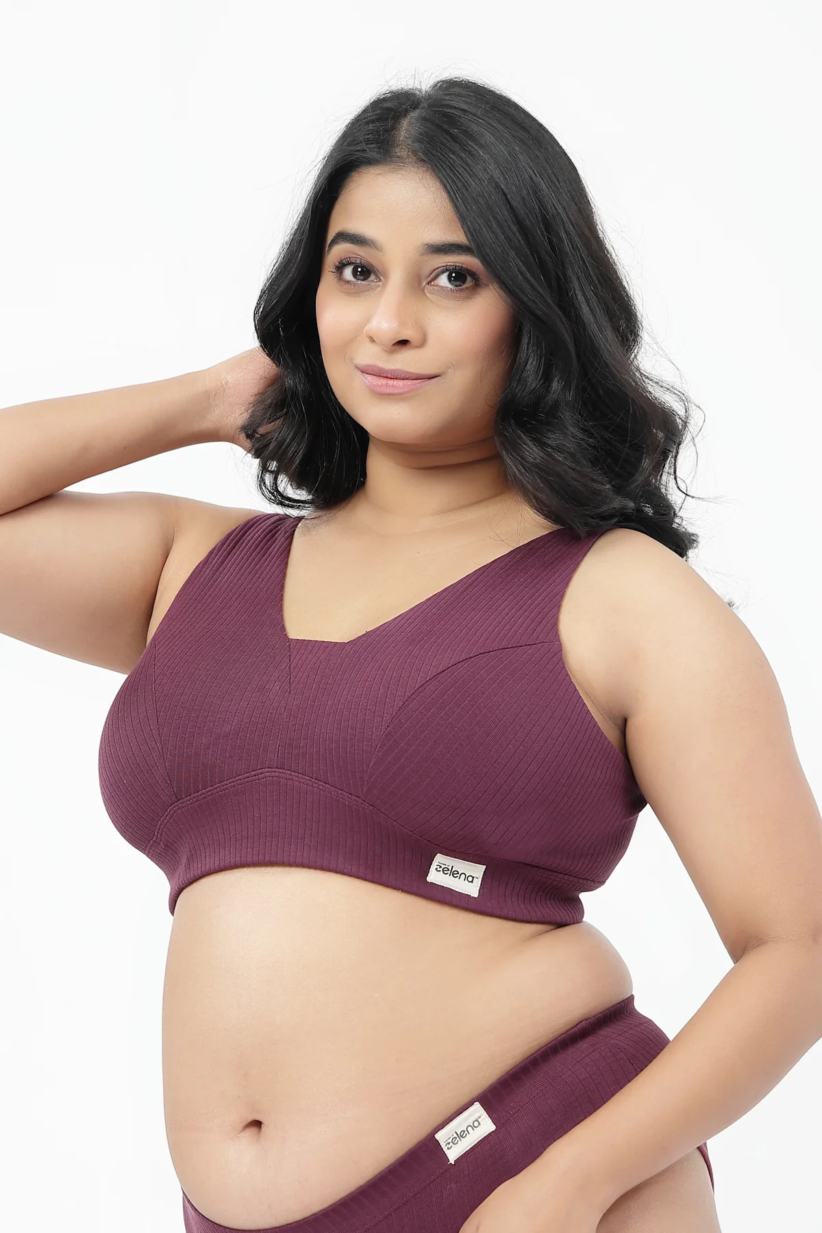 Sera Broad-Rib Bra - Dark Berry - Image 13