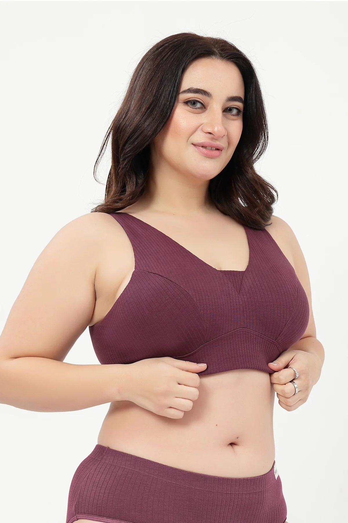 Sera Broad-Rib Bra - Dark Berry - Image 14