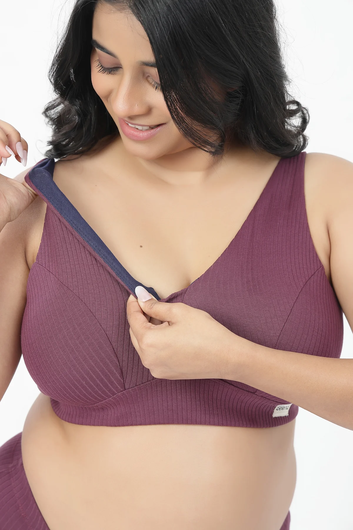 Sera Broad-Rib Bra - Dark Berry - Image 9