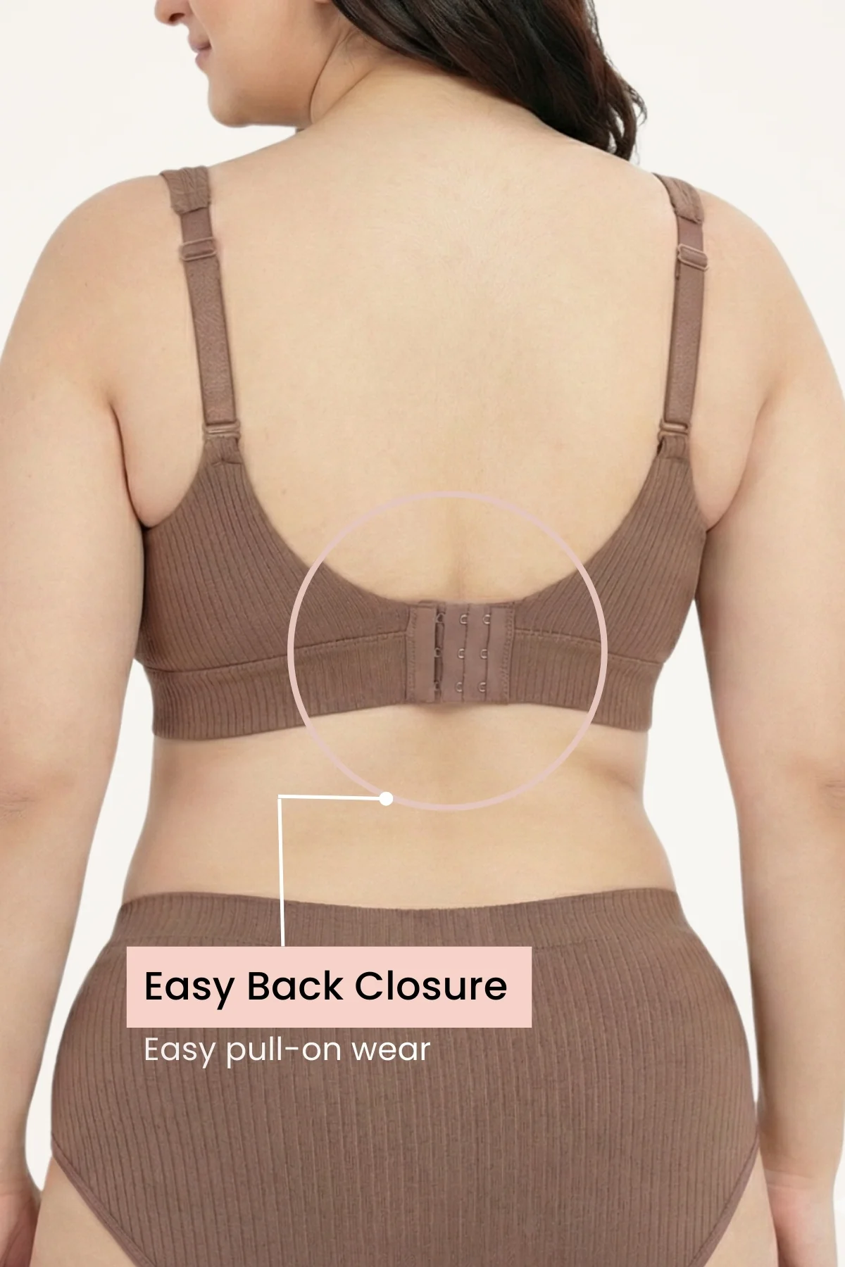 Sera Broad-Rib Bra - Mocha - Image 3