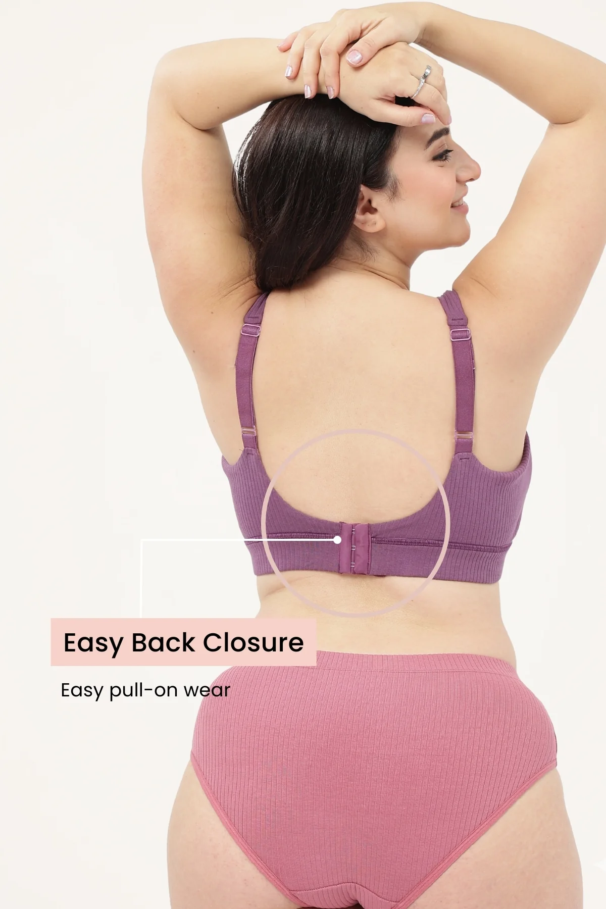 Sera Broad-Rib Bra - Purple - Image 5