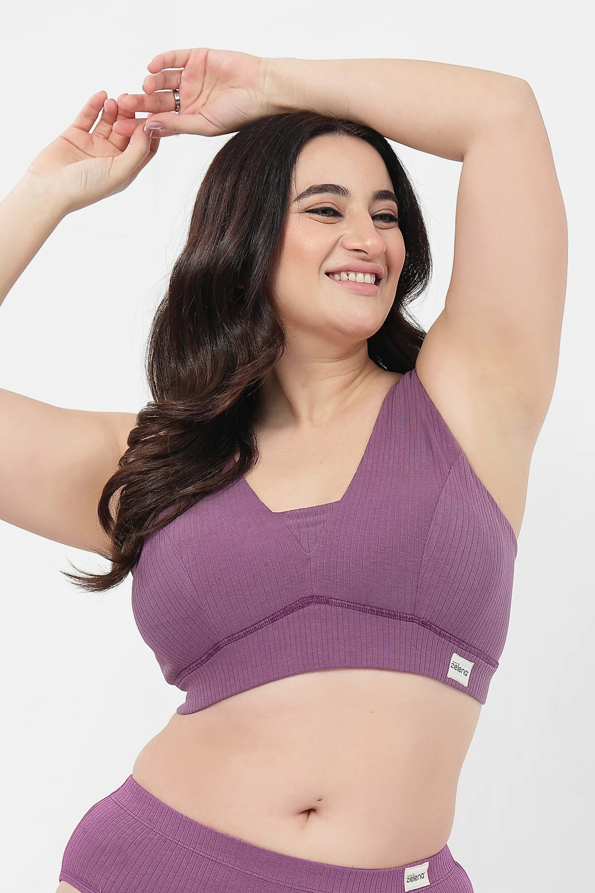 Sera Broad-Rib Bra - Purple - Image 7