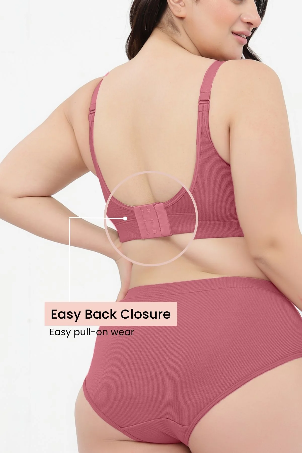 Riva Fine-Rib Cotton Feeding Bra - Blush - Image 2