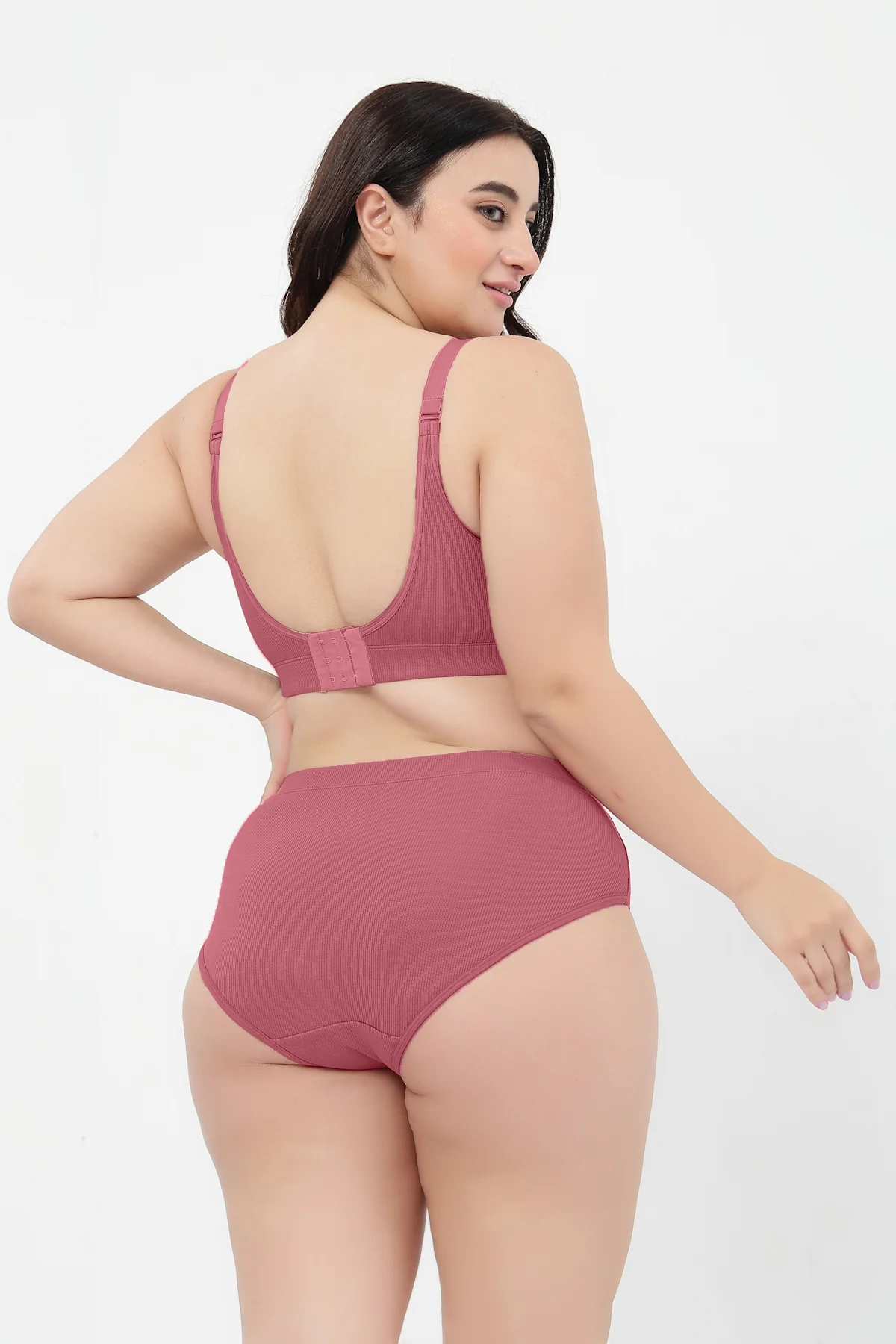 Riva Fine-Rib Cotton Feeding Bra - Blush - Image 9