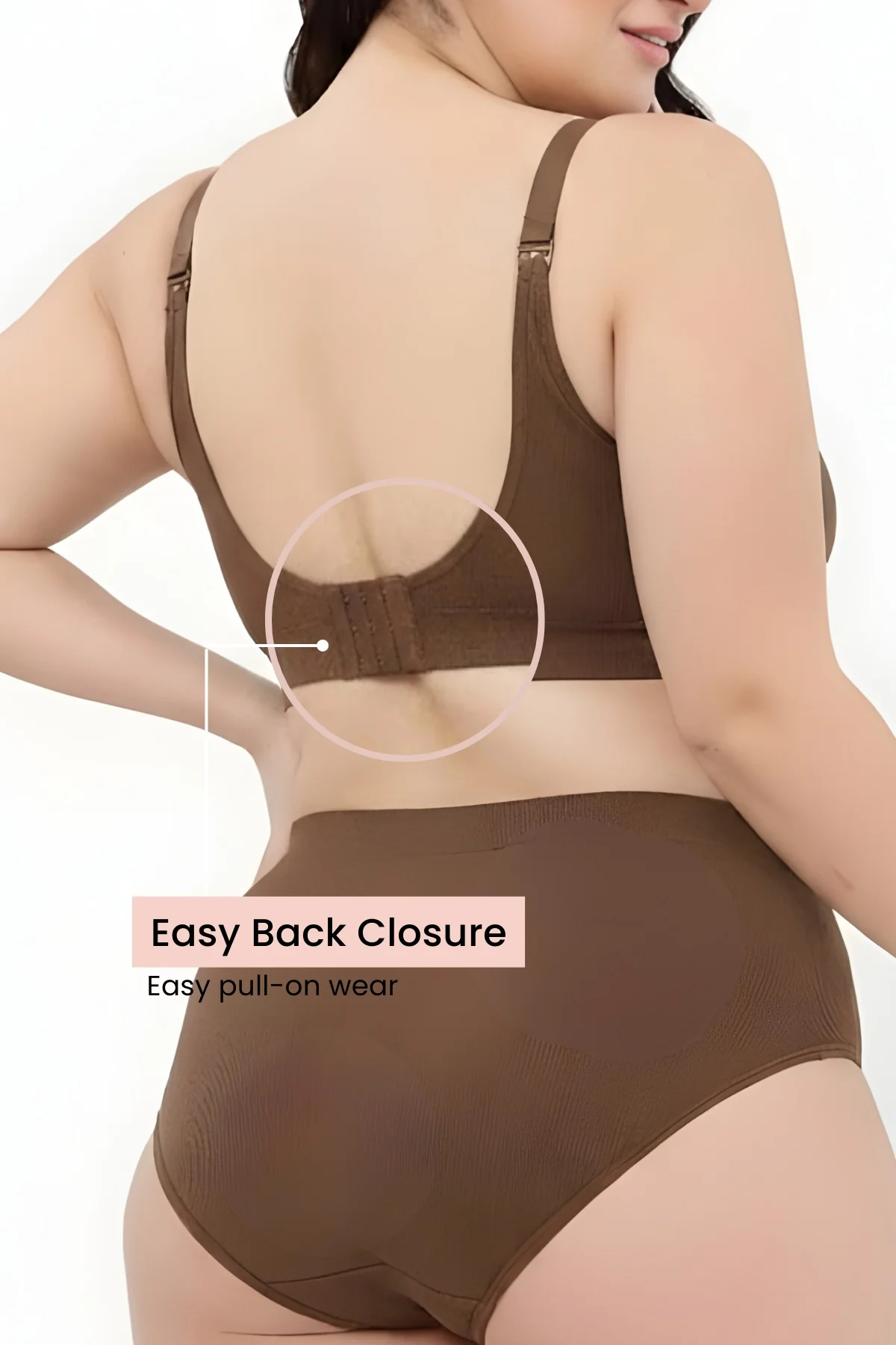 Riva Fine-Rib Cotton Feeding Bra - Mocha - Image 3