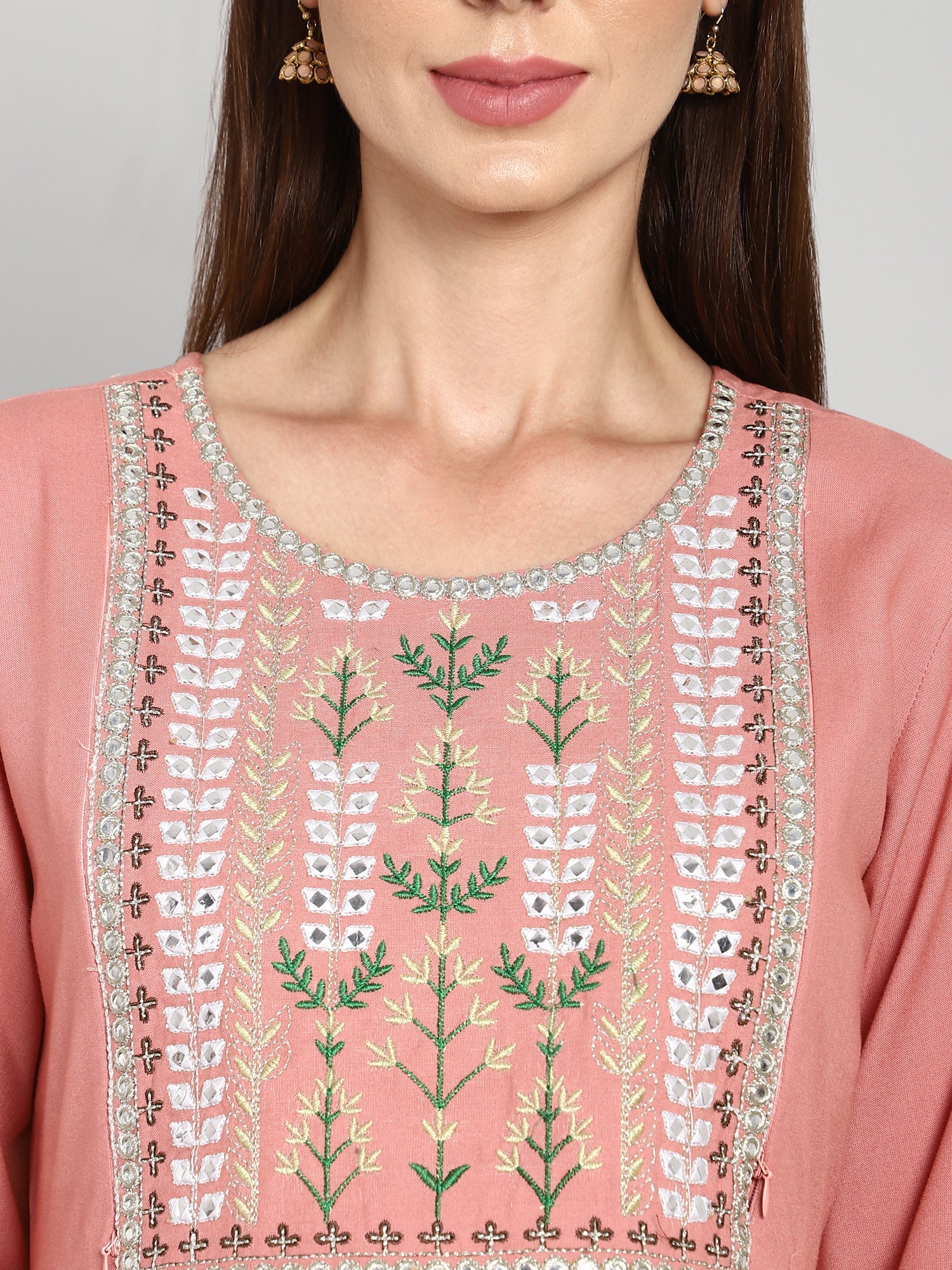 Rose Pink Maternity Kurti Dress - Image 4