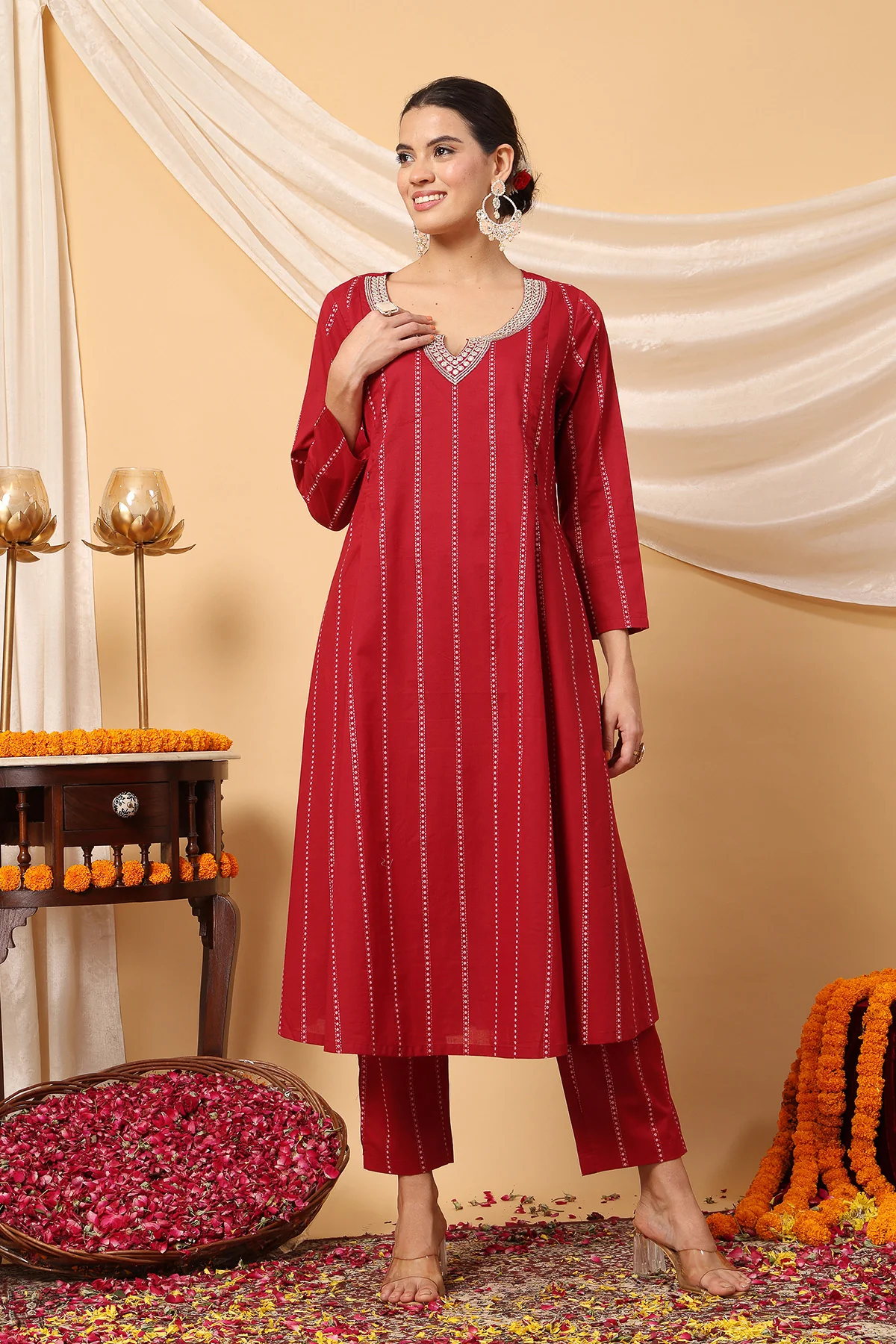 Ruby Essence Mirror Reflections Festive Maternity Feeding Suit Set - Image 5
