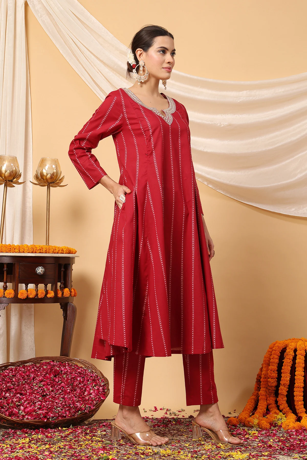 Ruby Essence Mirror Reflections Festive Maternity Feeding Suit Set - Image 8