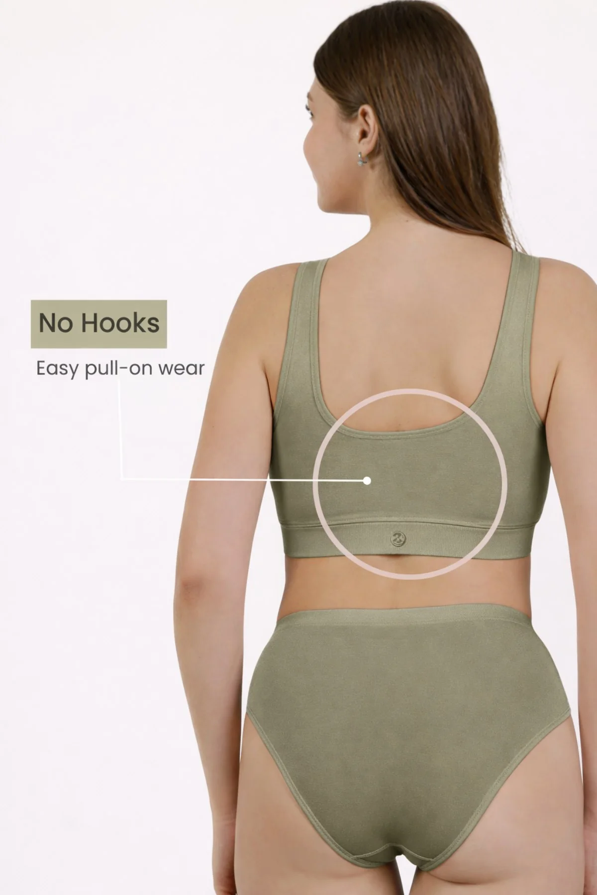 Ruched Pack of 2 Modal Front-Open Bra - (Lavender, Matcha) - Image 4