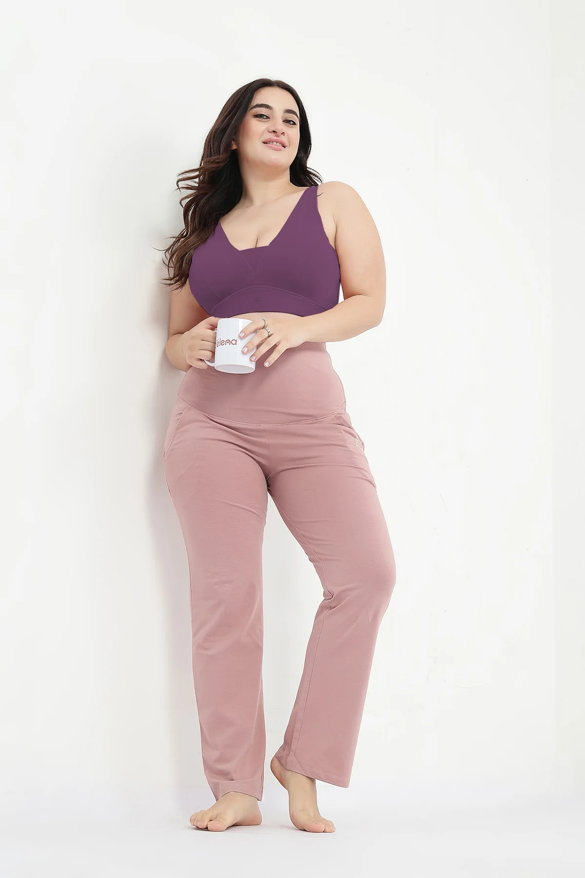 SecureFit Cotton Fixed-Pad Feeding Bra - Mauve Rose - Image 10