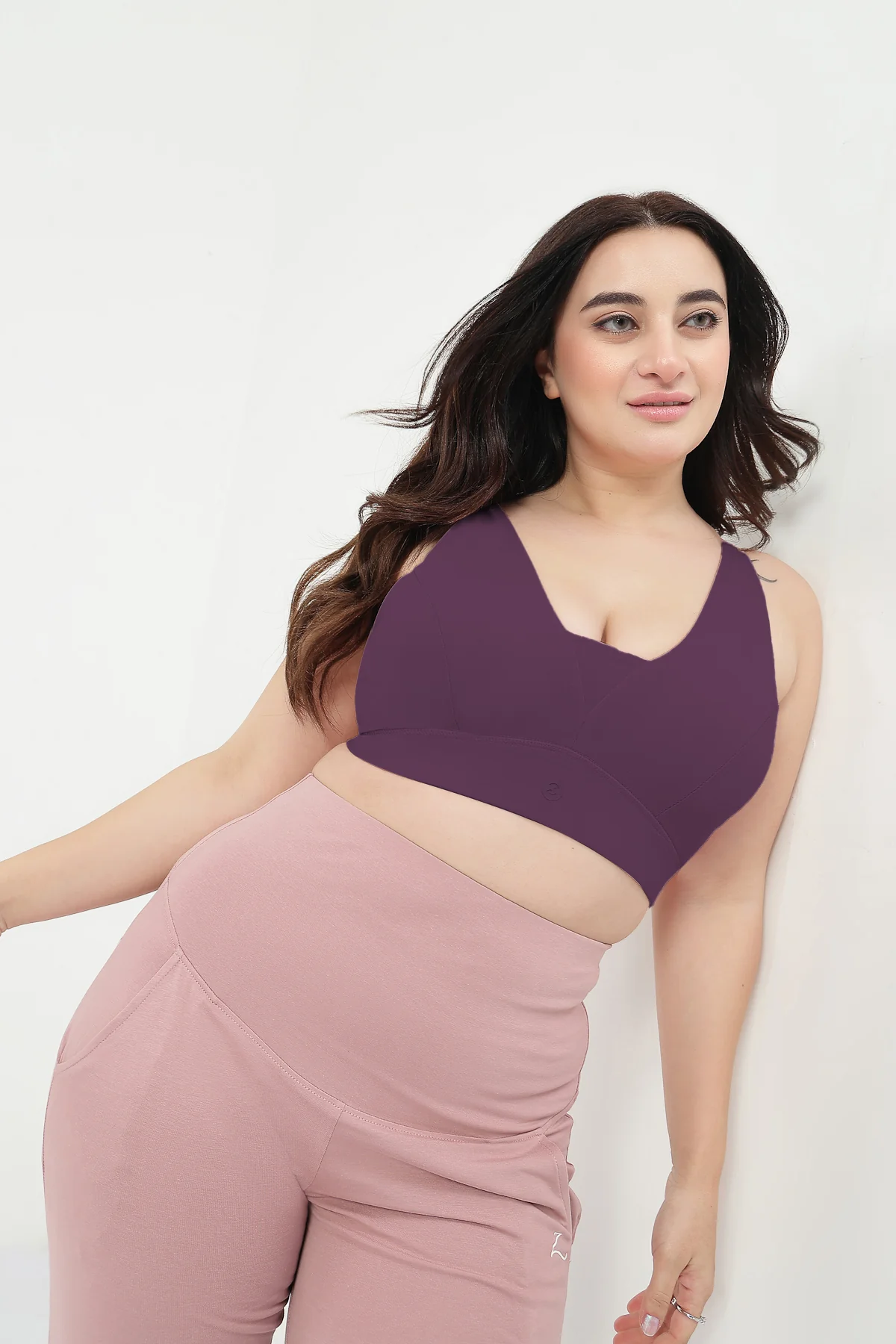SecureFit Cotton Fixed-Pad Feeding Bra - Mauve Rose - Image 9