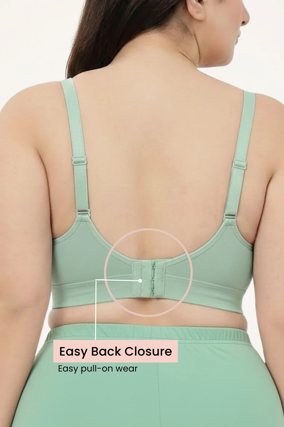SecureFit Cotton Fixed-Pad Feeding Bra - Mint - Image 3