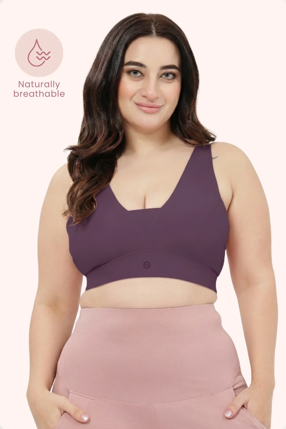 SecureFit Cotton Fixed-Pad Feeding Bra Pack of 3 - (Purple, Lavender & Dark Skin) - Image 13