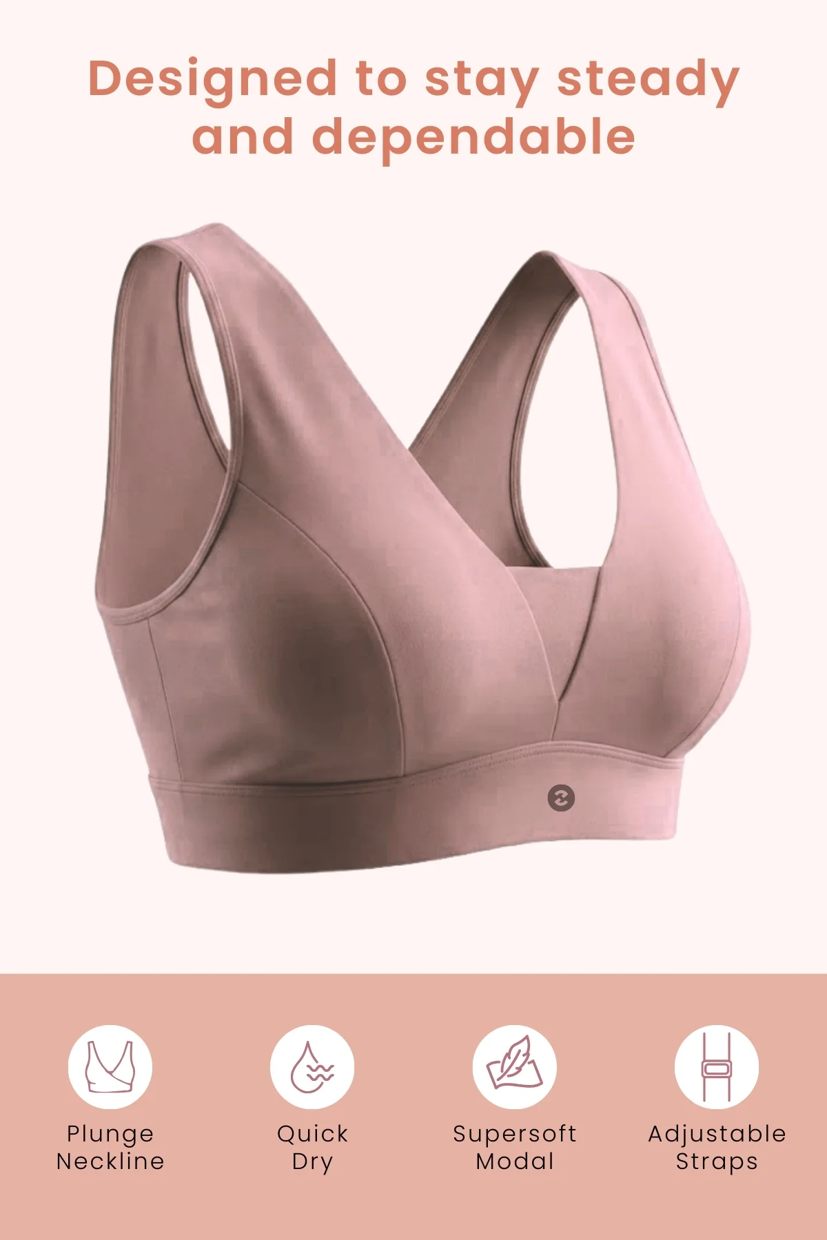 SecureFit Cotton Fixed-Pad Feeding Bra Pack of 3 - (Purple, Lavender & Dark Skin) - Image 2