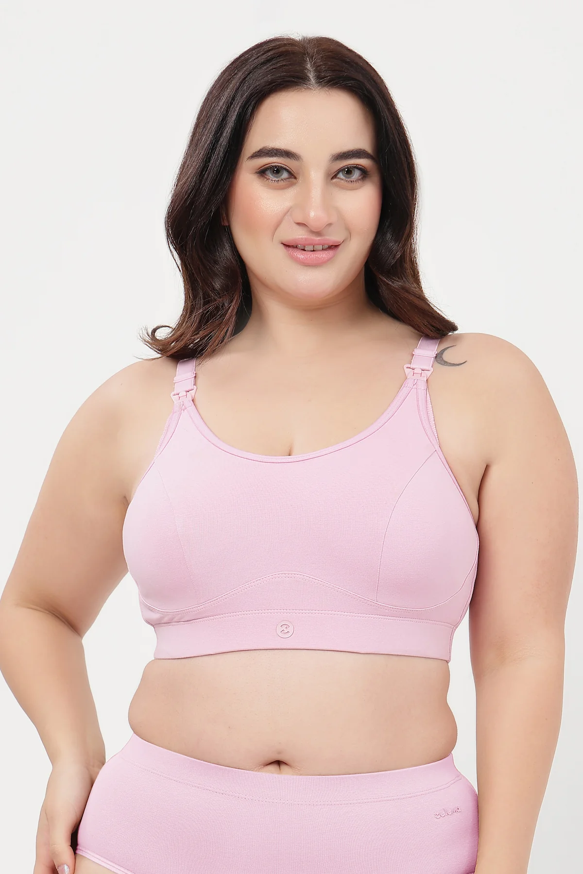SecureFit Cotton Non-Padded Feeding Bra - Baby Pink - Image 11