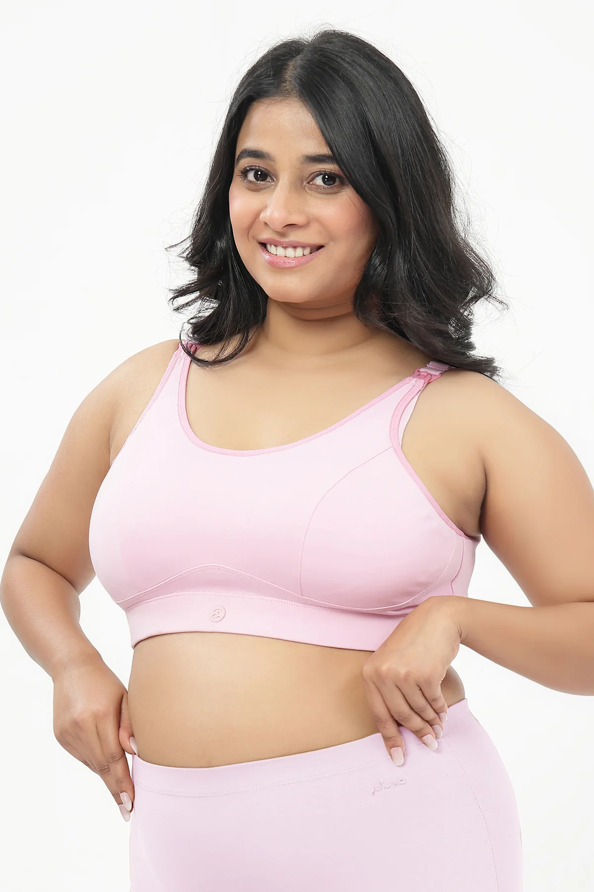 SecureFit Cotton Non-Padded Feeding Bra - Baby Pink - Image 13
