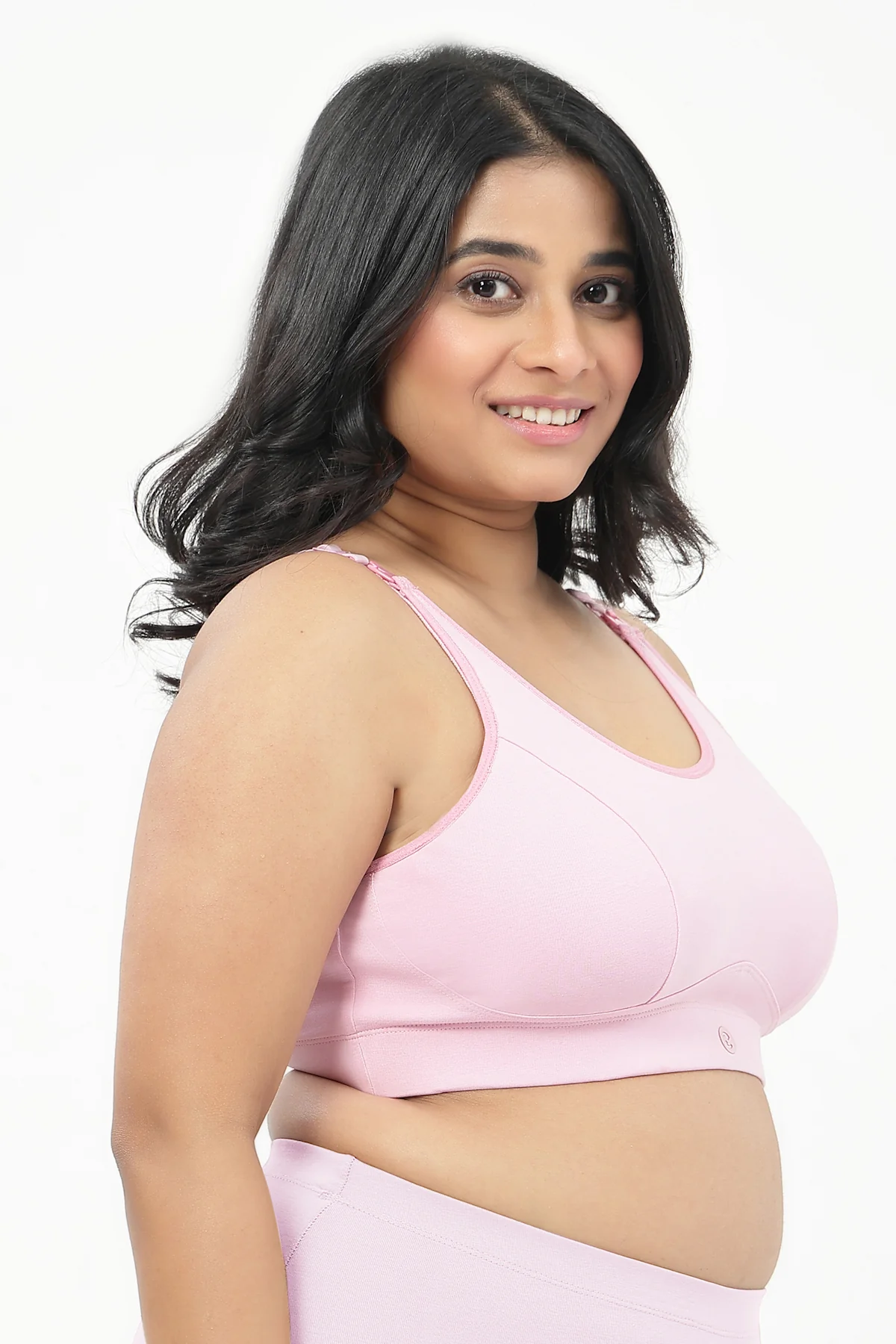 SecureFit Cotton Non-Padded Feeding Bra - Baby Pink - Image 14