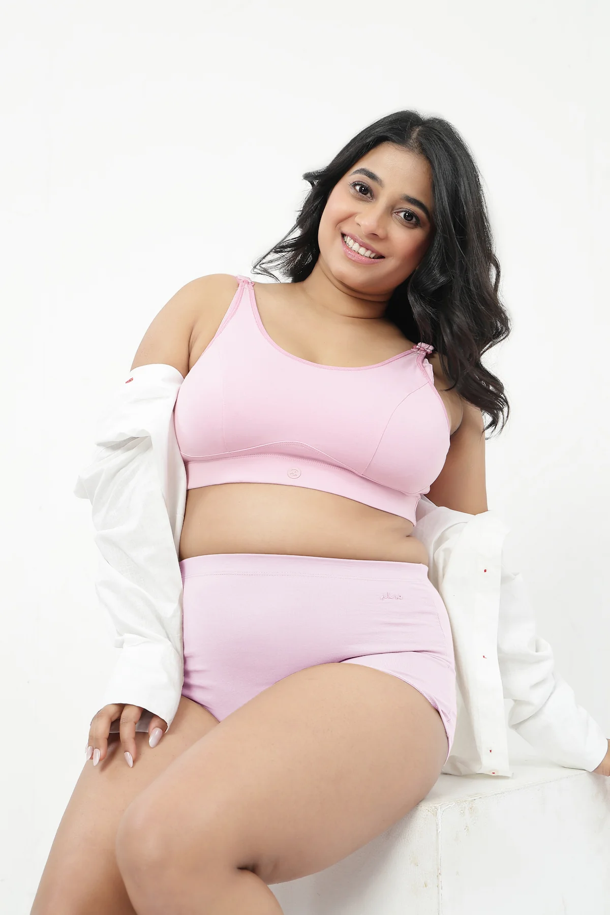 SecureFit Cotton Non-Padded Feeding Bra - Baby Pink - Image 17