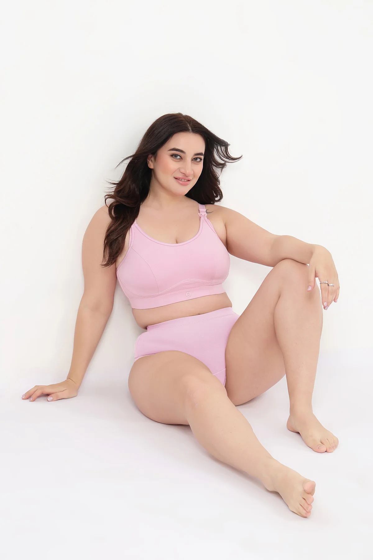 SecureFit Cotton Non-Padded Feeding Bra - Baby Pink - Image 21